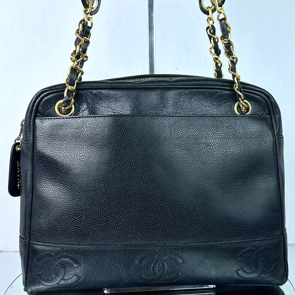 CHANEL TRIPLE COCO Caviar Leather Bucket Bag - Picture 3 of 14